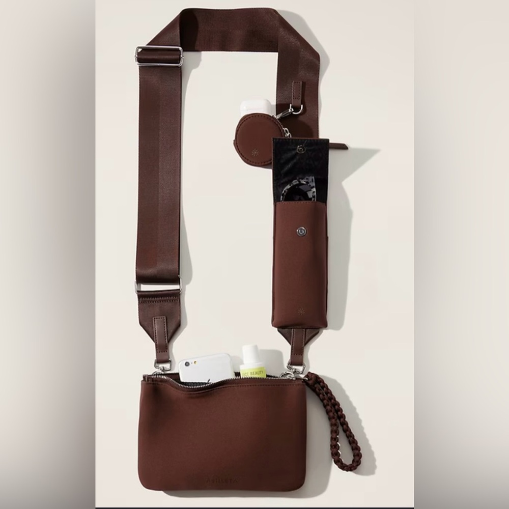 Athleta Revive Modular Crossbody Bag in Chestnut Brown